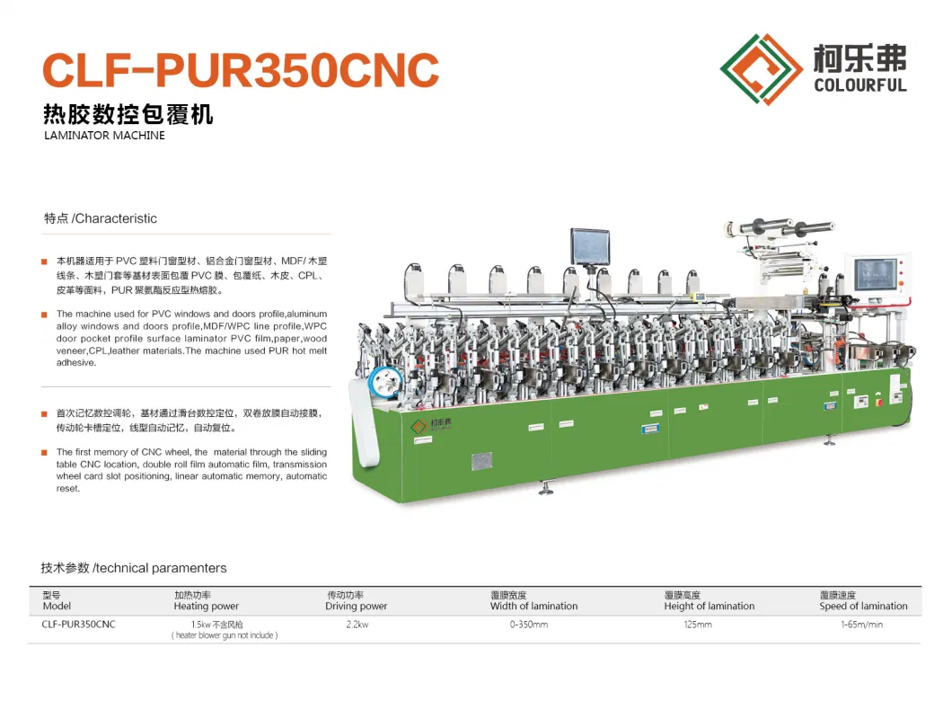 Hot Laminating Wrapping Full-Automatic Machine for Furniture Decoration Line