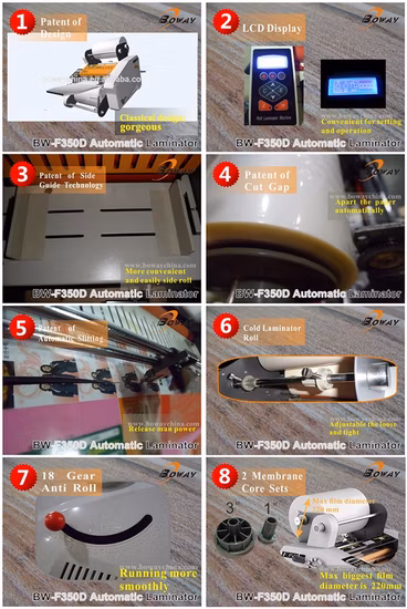 Machine de stratification de stratification de fente d'alimentation automatique de 350mm froide et chaude