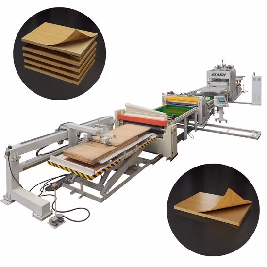 Bois MDF/HDF/OSB Panneaux de particules Ligne de production de panneaux de particules Contreplaqué Porte en bois Presse à plastifier Machine de presse à chaud hydraulique de placage à vendre